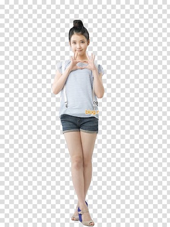 IU, woman doing heart hand sign transparent background PNG clipart