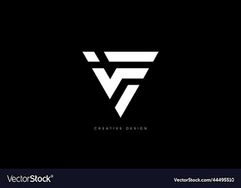 ivf letter triangle creative branding logo