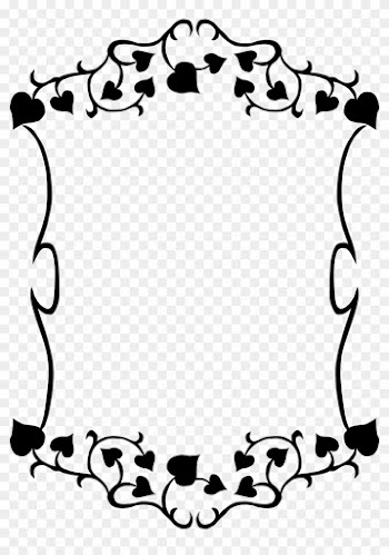 Ivy Clipart Line - Black And White Border Leaves