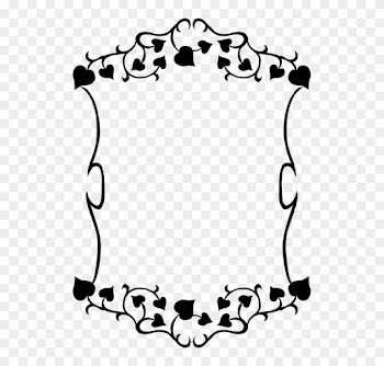 Ivy Vine Clip Art - Black And White Border Leaves