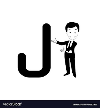 j letter logo template