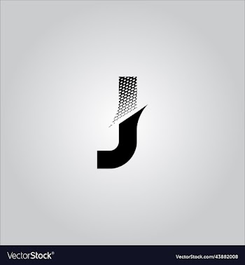 j letter logo with white background