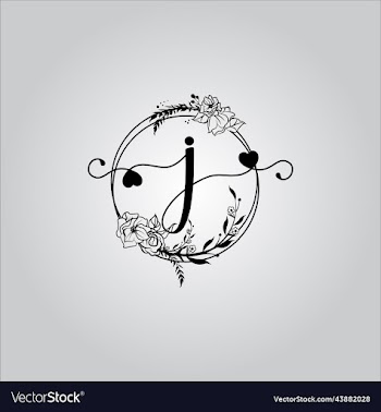 j letter logo with white background
