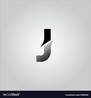 j letter logo with white background