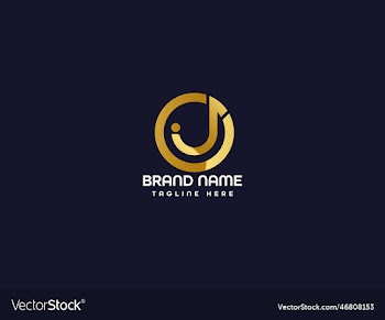 j modern letter logo