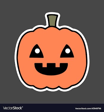 jack head lantern as sticker print or pattern