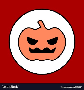 jack head lantern as sticker print or pattern