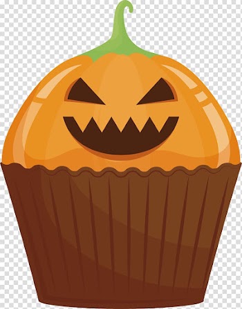 Jack-o-lantern Cupcake Calabaza Halloween cake Cucurbita maxima, Pumpkin face Mug cake transparent background PNG clipart