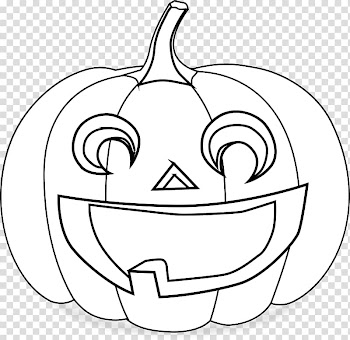 Jack-o'-lantern Drawing , black and white transparent background PNG clipart