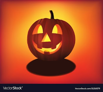 Jack o lantern in vector image