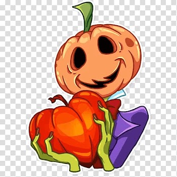 Jack-o'-lantern Jack Pumpkinhead Sticker , pumpkin transparent background PNG clipart