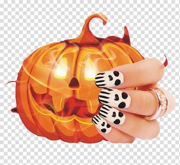 Jack-o-lantern Nail Calabaza Pumpkin, Skull nail pumpkin transparent background PNG clipart