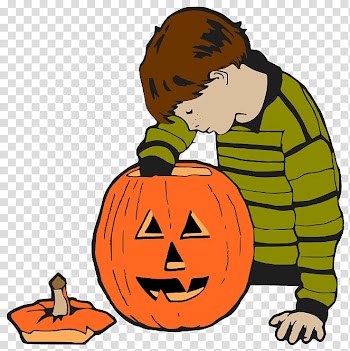 Jack-o'-lantern Winter squash Calabaza Human behavior , boy transparent background PNG clipart