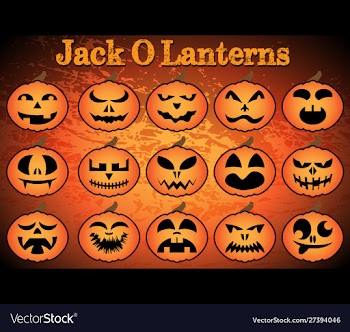 Jack-o-lanterns vector image