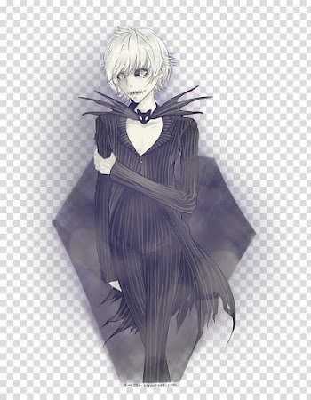 Jack skellington anime ver transparent background PNG clipart
