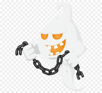 Jack Skellington Halloween Cartoon Clip art - Ghost with Chain PNG Clipart Image 