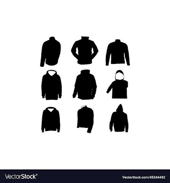 jacket icon set silhouette design