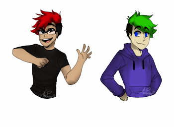 Jacksepticeye And Markiplier Adorable , Png Download - Cartoon ...