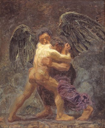 Jacob Wrestling with the Angel | Free Photo - rawpixel