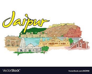 Jaipur doodles vector image