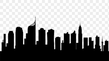 Jakarta skyline png cityscape silhouette | Free PNG - rawpixel