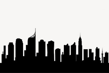 Jakarta skyline silhouette border, city | Free Photo - rawpixel