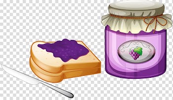 Jam sandwich Gelatin dessert Fruit preserves , Grapes Toast transparent background PNG clipart
