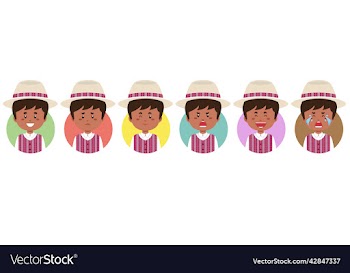 jamaica avatar with various expression