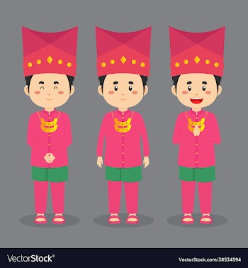 jambi indonesia character with various expression