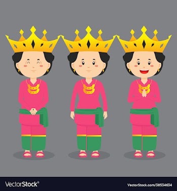 jambi indonesia character with various expression