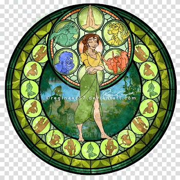 Jane, Kingdom Hearts Stain Glass transparent background PNG clipart