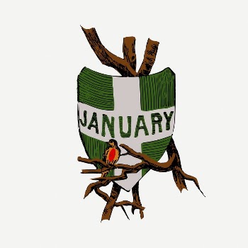 January word, coat of arms | Free PSD - rawpixel