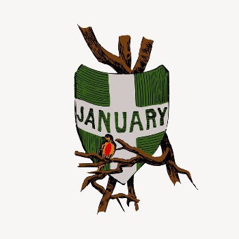 January word, coat of arms | Free Vector - rawpixel