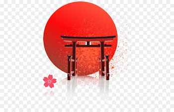 Japan ancient buildings vector 