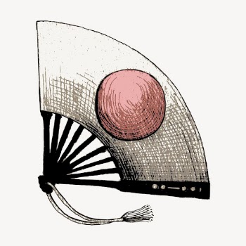 Japan flag fan clipart, object | Free Vector Illustration - rawpixel