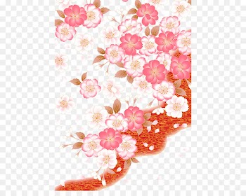 Japan Oil-paper umbrella Motif - Wedding Peach background elements 