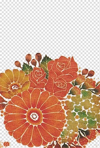 Japan Postcard, Hand-painted flower pattern Japan transparent background PNG clipart