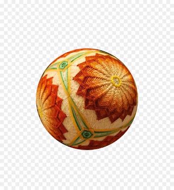 Japan Temari Qiuyuan Gourd Kemari - Sunflower Temari ball vector 