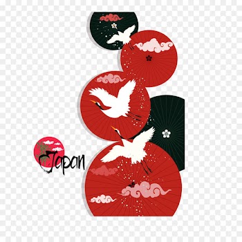 Japan Umbrella Adobe Illustrator - Japanese white crane 