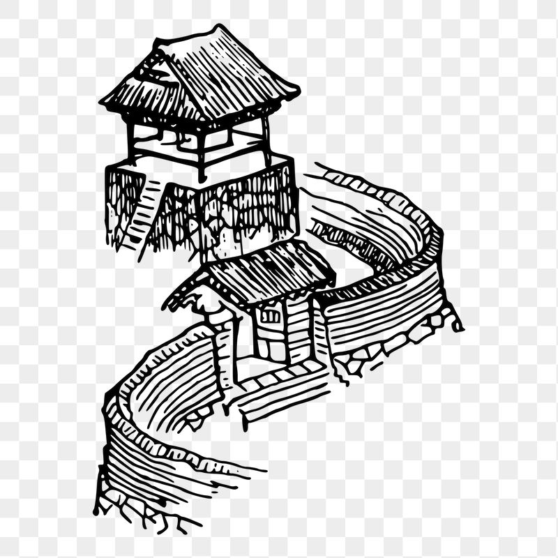 Japanese architecture png sticker illustration, | Free PNG - rawpixel