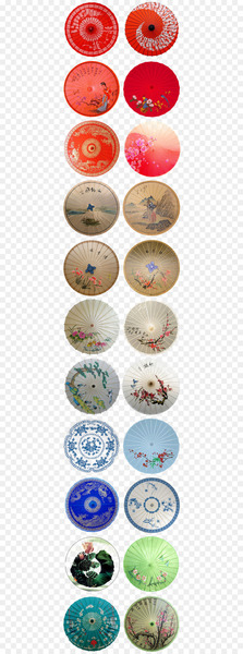 Japanese art Paper Umbrella Good citizenship - Red paper umbrella 