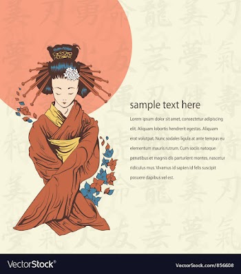 Japanese background vector image