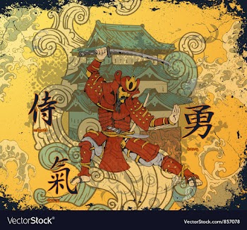 Japanese background vector image