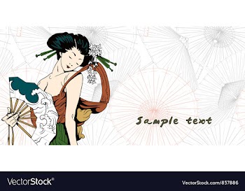 Japanese background vector image
