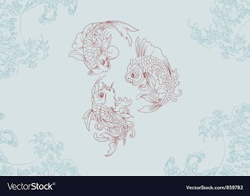 Japanese background vector image