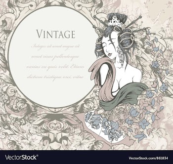 Japanese background vector image