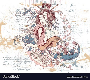 Japanese background vector image