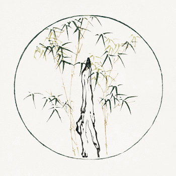 Japanese bamboo (1368&ndash;1644) vintage woodblock | Free Photo Illustration - rawpixel