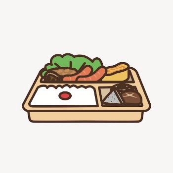 Japanese bento sticker, Asian food | Free PSD - rawpixel