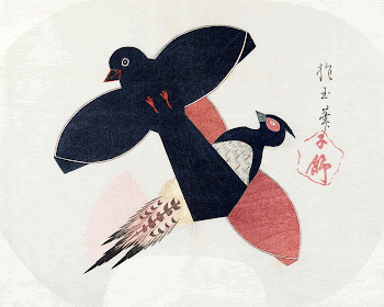 Japanese bird shaped kites (1830) | Free Photo Illustration - rawpixel